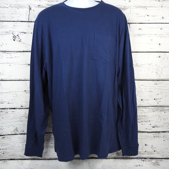 Vineyard Vines Men's Long Sleeve Pocket T-Shirt Deep Bay Men's Size XL - NEW - Picture 2 of 5